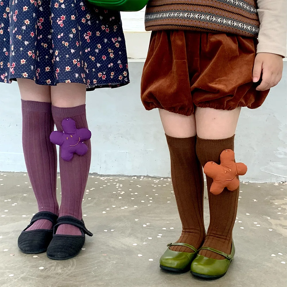 

Children Cotton Tube Long Socks For Girls Kids Baby Toddlers Women Summer Spring White Cute Bow Kawaii Knee High Socks Stockings