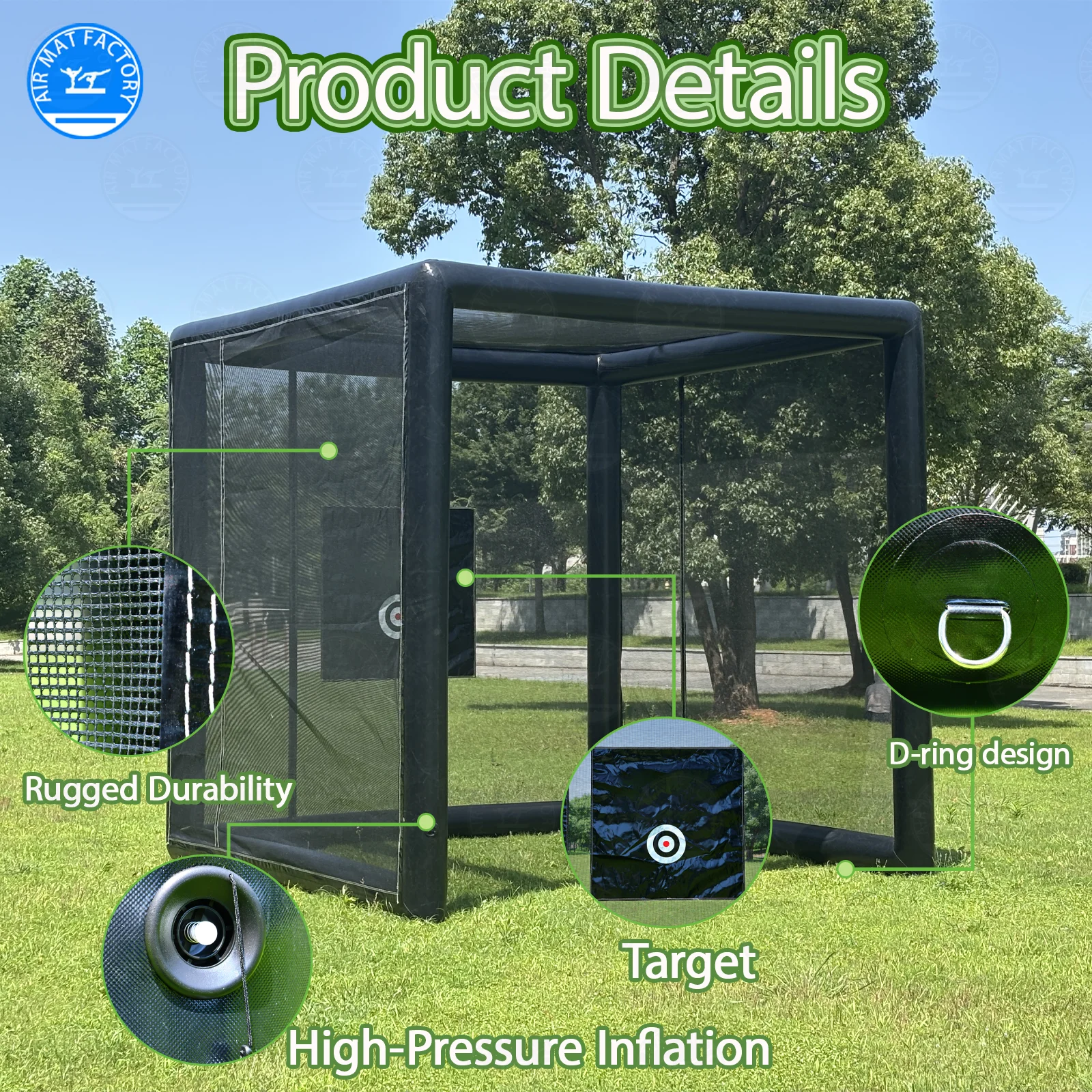 Inflatable Baseball/Softball Batting Tent,Pitching Summer Training cage Suitable for Ages 5-12, with Electric pump Ship from US