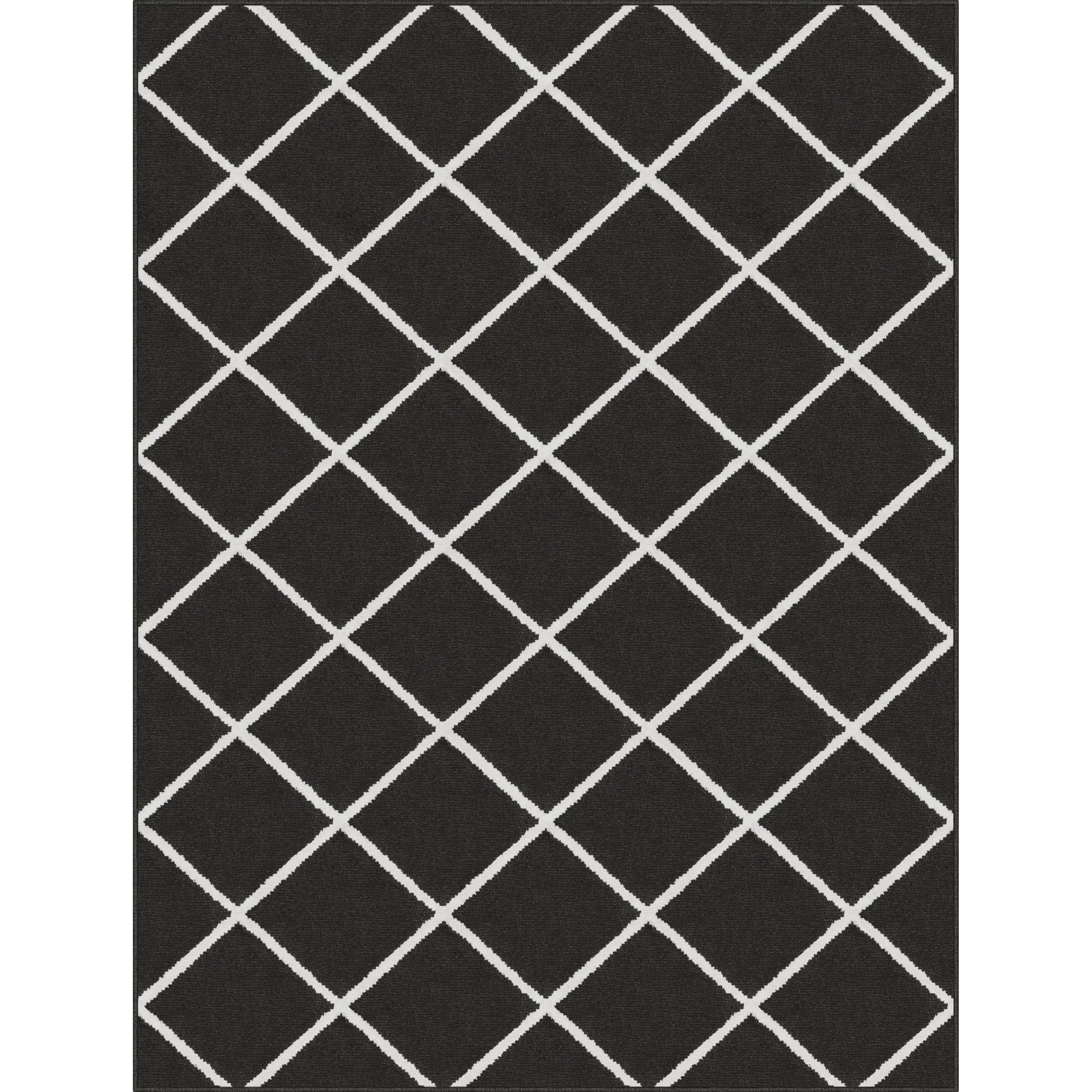 

Алмазный комнатный коврик, черный, 5 'x 7' для гостиной