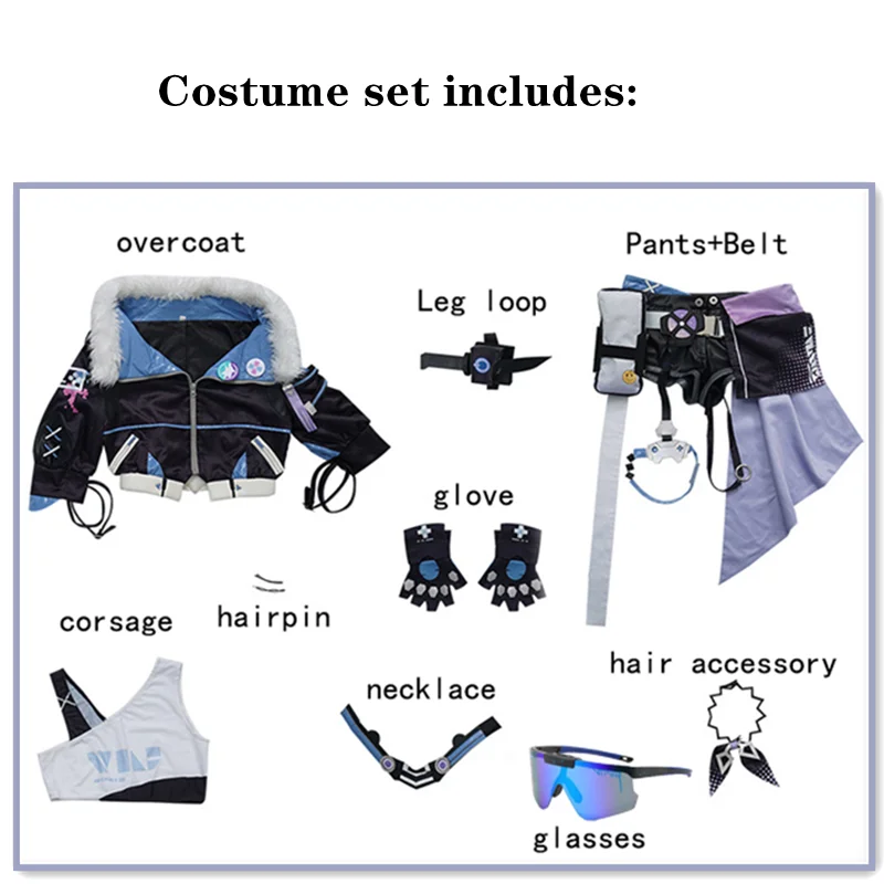 Honkai: kostiumy Cosplay srebrny wilk Cosplay Anime Cosplay mundur odzież Halloween kostiumy karnawałowe kobieta dziewczyna Con Suit