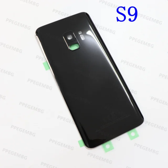 Back Glass Replacement For Samsung Galaxy S9 G960 / S9+ Plus G965 Battery Cover Rear Door Housing Case Camera Lens Sticker