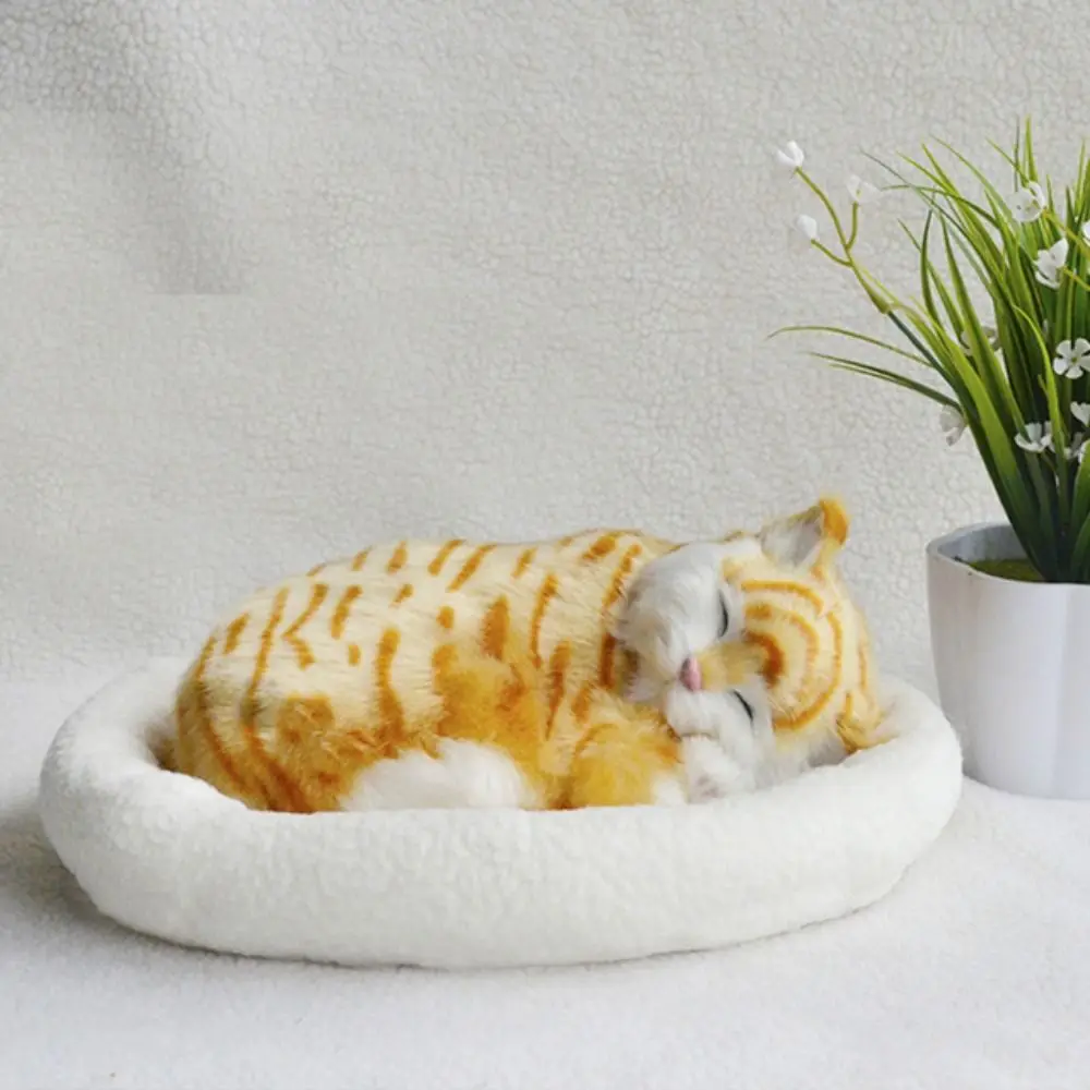 Multi-สไตล์ Sleeping Dog หัตถกรรมการหายใจ Cat Home Decor สัตว์เลี้ยงอิเล็กทรอนิกส์จําลองสัตว์ Plush เครื่องประดับตุ๊กตาของเล่น