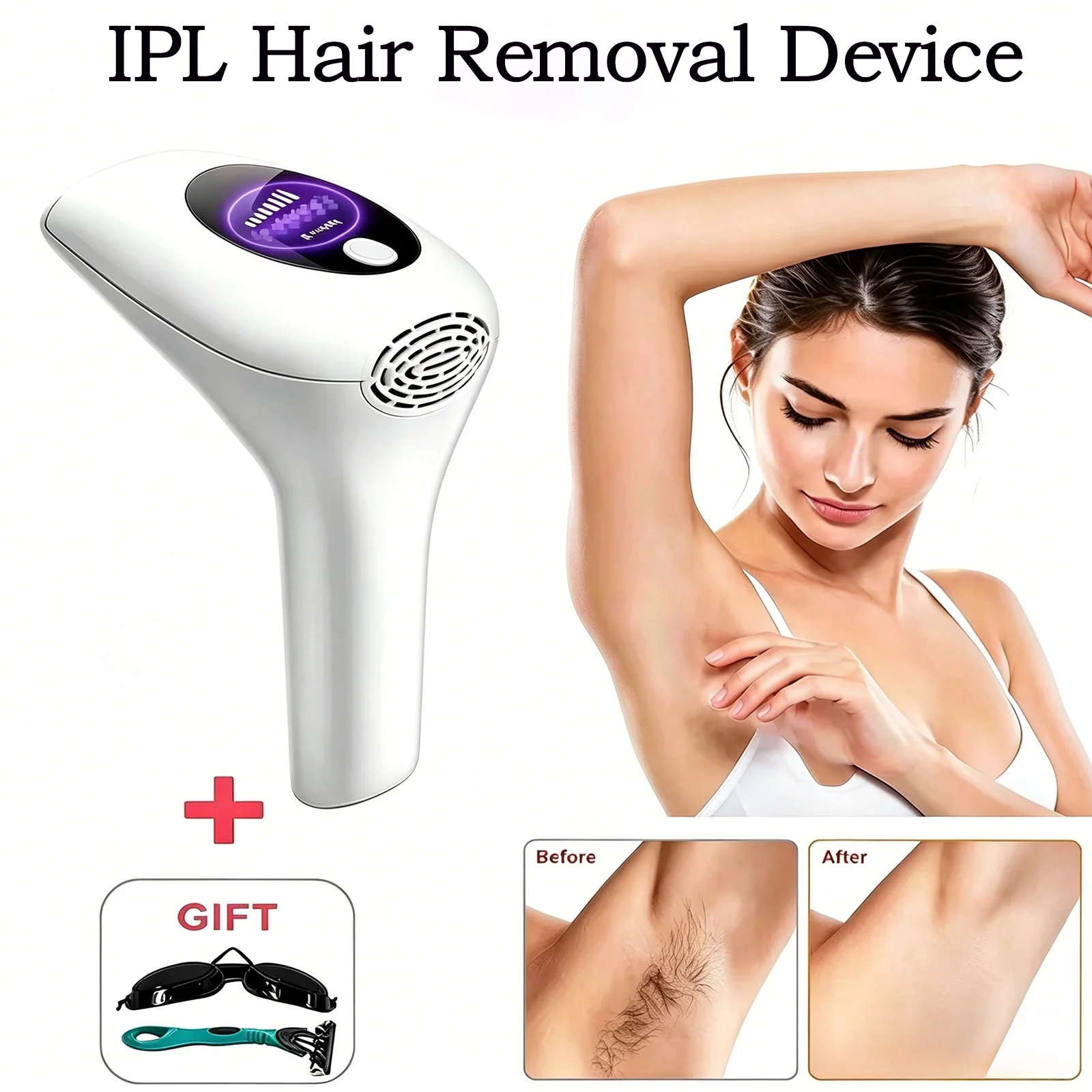 Professional IPL Laser Hair Removal Device 999999 Flashes Whole Body Hair Remover Home Use Epilator for Women Men