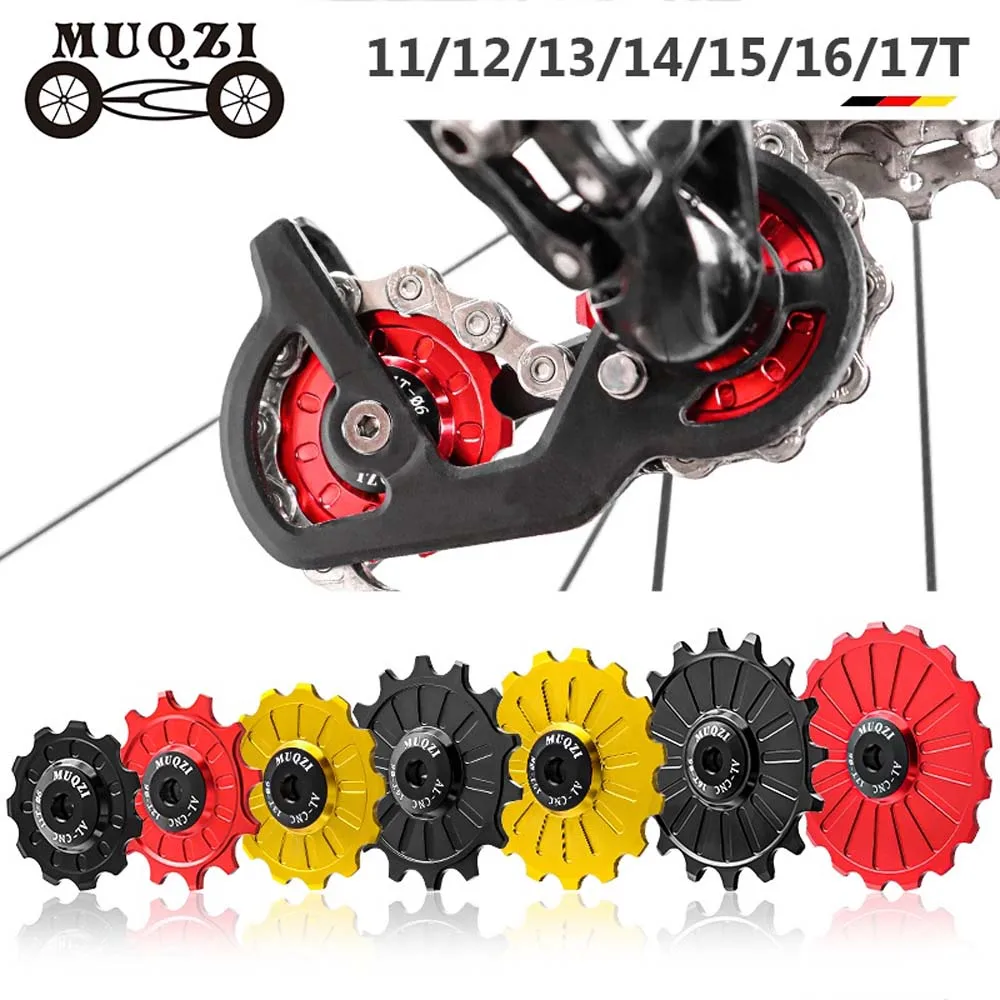 

MUQZI 11/12/13/14/15/16/17T Rear Derailleur Jockey Wheel Ceramic Bearing Pulley Guide Wheel For 7/8/9/10/11 Speed