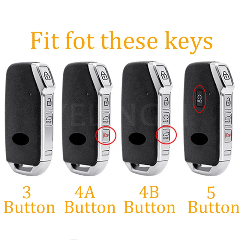 3/4/5 Buttons Key Cover Car Key Case For KIA Sportage Ceed Sorento Cerato KX5 KX-CROSS Forte K3 K5 K8 Ray Opatima Soul Telluride