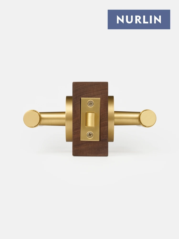 Nurlin الولايات المتحدة الأمريكية القياسية مادة النحاس اليد مطروق قفل باب الحمام مرور الخصوصية الإبهام نقر مفتاح مقبض