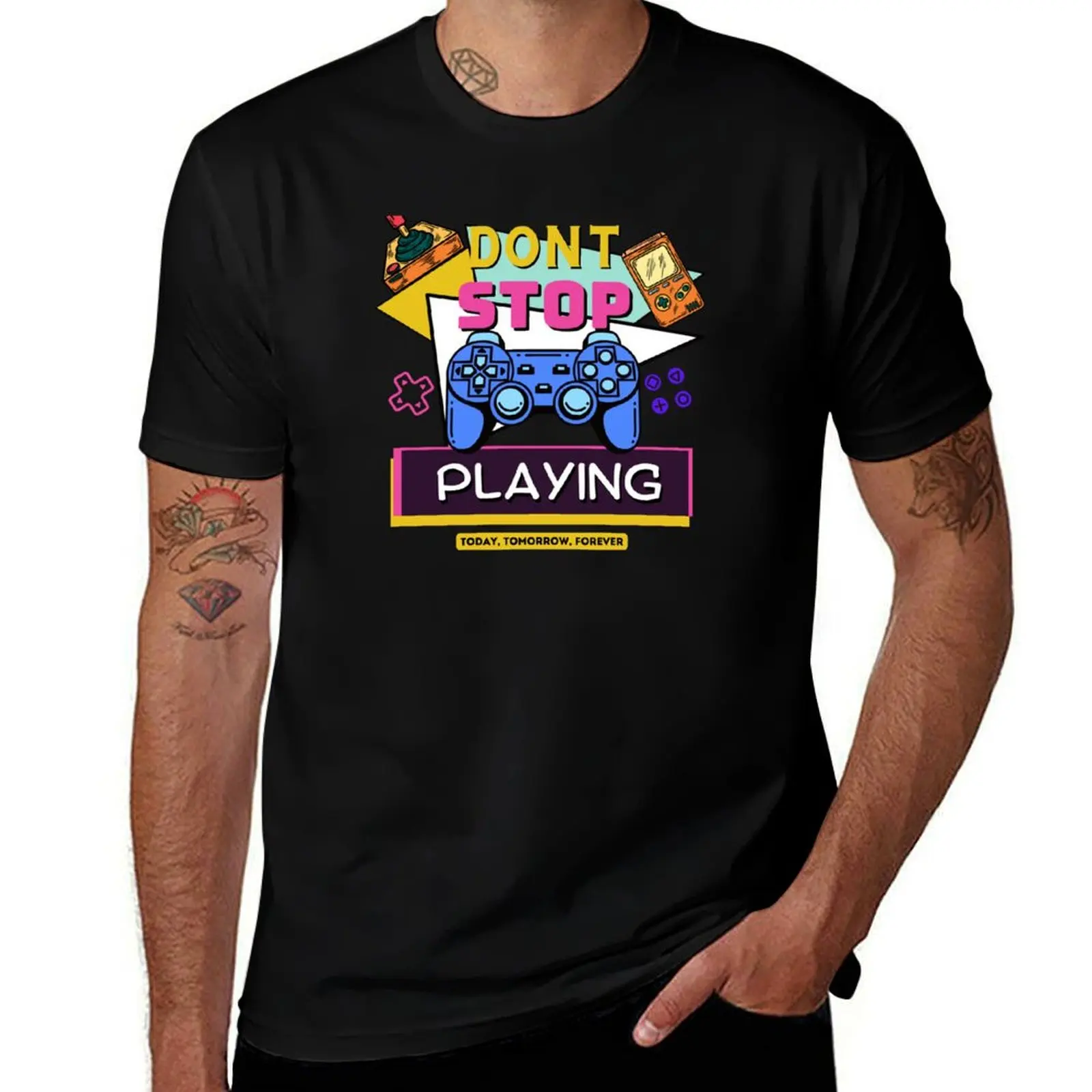 

Dont Stop Playing T-Shirt sweat Funny t-shirts plus size tops summer clothes mens vintage t shirts