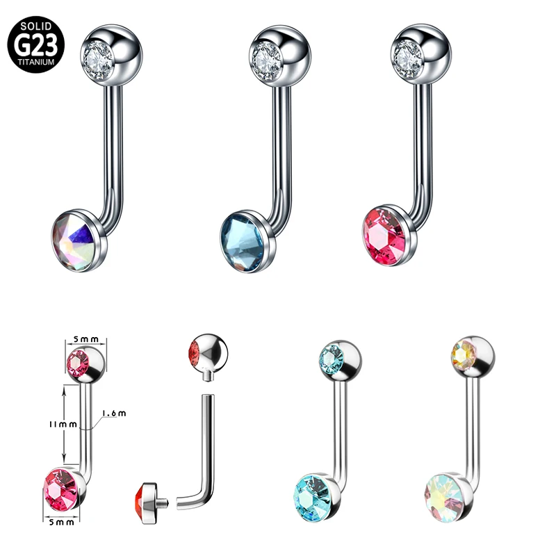 1 PC F136 titane 14G CZ gemme PA Sexy vagin piercing Piercing VCH corps bijoux Christina capuche Piercing lèvres anneaux