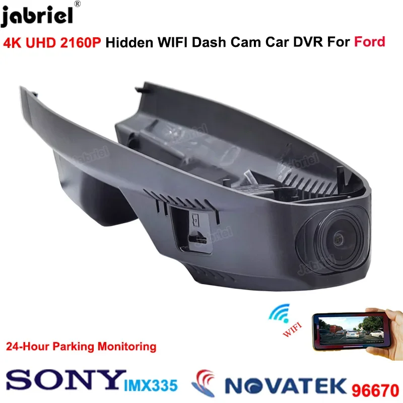 4K UHD 2160P Wifi Car Dvr Dash Cam Camera Driving Recorder For Ford Escape mk2 mk3 c520 cx482 For Ford Kuga mk2 mk3 c520 cx482