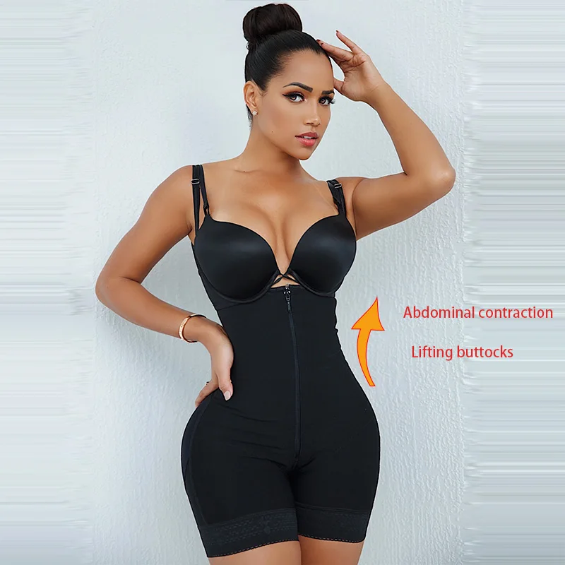 

Slimming Waist Trainer Zipper Body Shaper Underbust Corset Straps For Women Tummy Control Low-Back