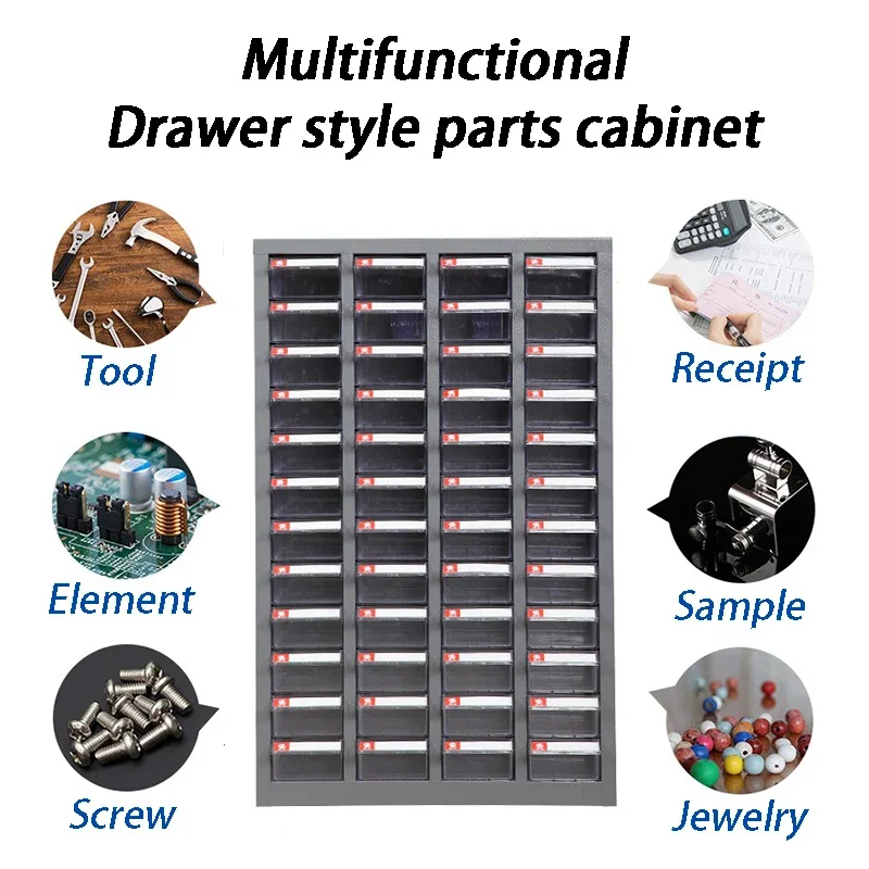 Metal Tool Cabinet Drawer Parts Storage Cabinets Large Capacity Tool Organizer Box Multifunctional Workshop Part Storage Cabinet