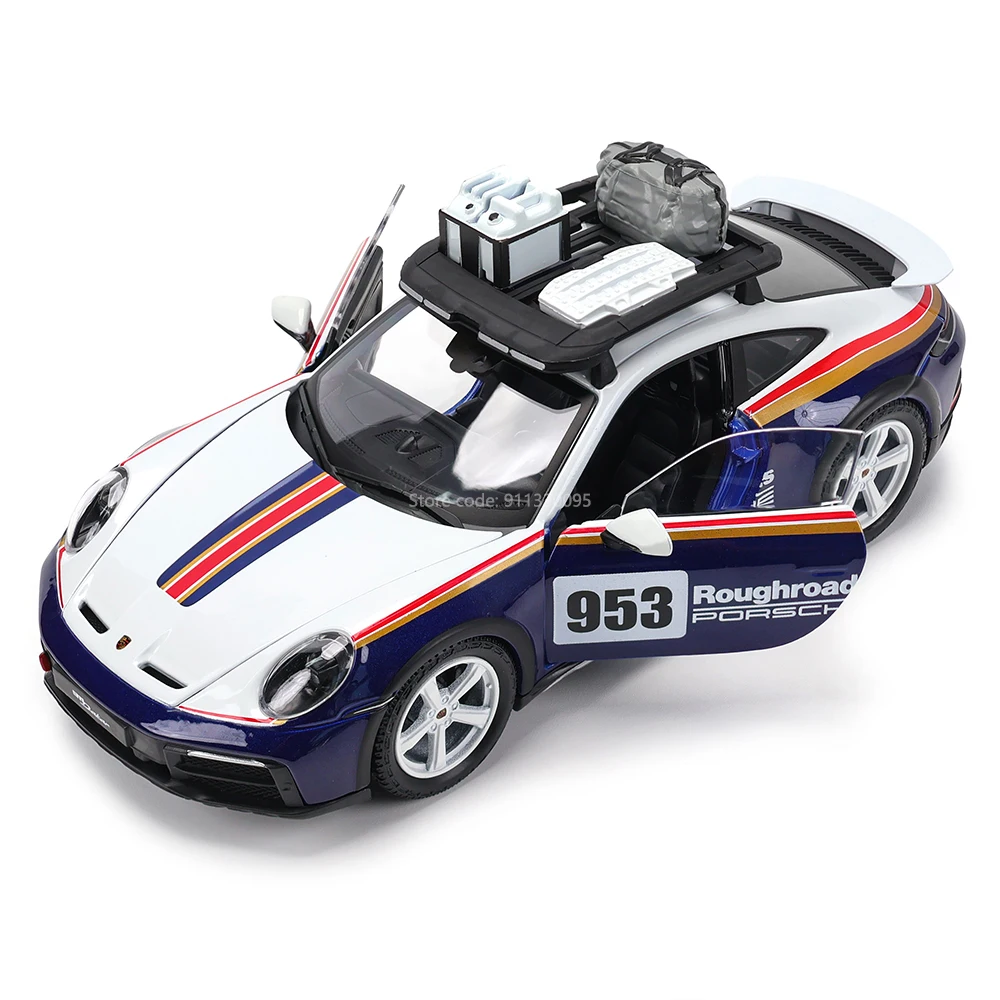 Bburago 1:24 Scale Porsche 911 Dakar Weissach alloy racing car Alloy Luxury Vehicle Diecast Car Model Toy Collection Gift