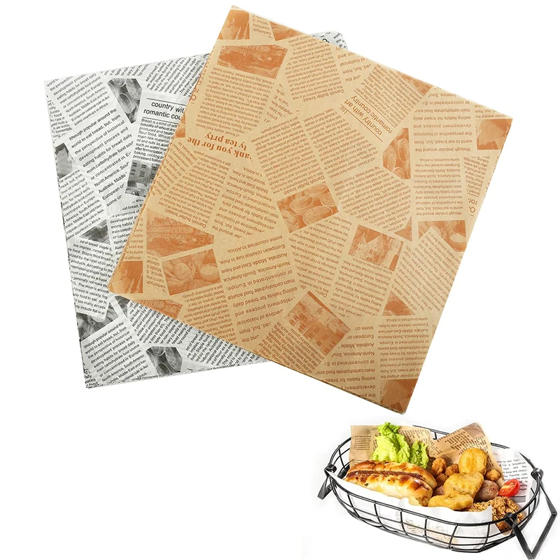 LMETJMA 50Pcs Premium Deli Paper Sandwich Wrapping Paper Greaseproof Non-stick Parchment Paper Baking Paper For Bread Pizza JT69