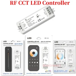 DC12-24V RF CCT LED Controller with Remote Kit V2 + RT2/V2 + R7-1/V2 + R12 2CH*5A or Only V2 Controller for Dual Color LED Strip