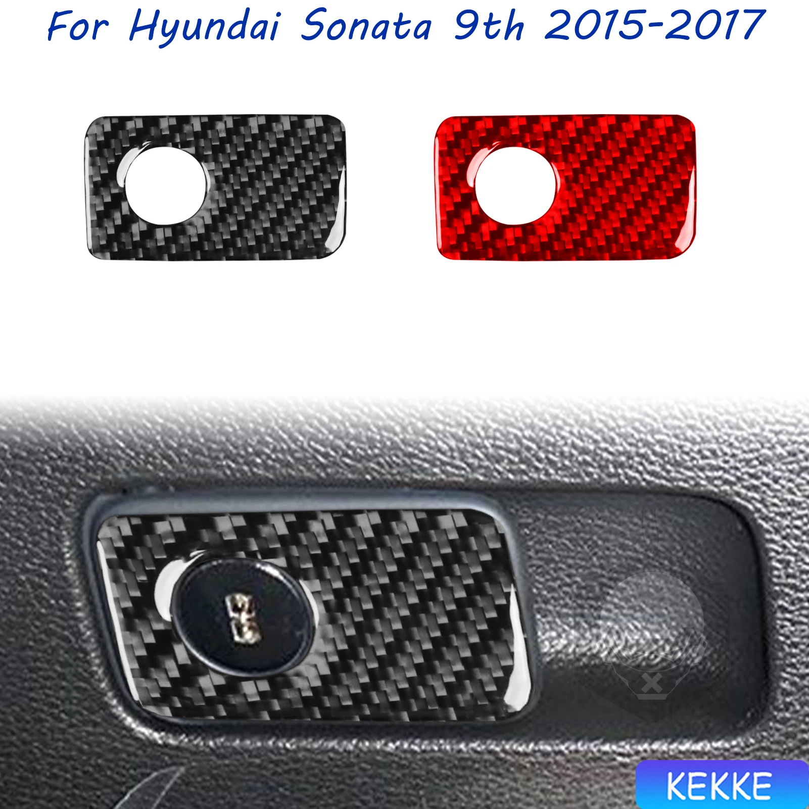 

For Hyundai Sonata 9 2015 2016 2017 Glove Box Handle Real Carbon Fiber Sticker Car Interior Accessories