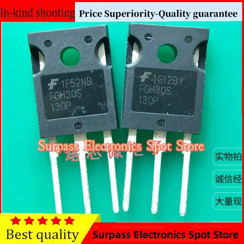 50PCS-100PCS  FGH30S130P  IGBT  TO247 1300V 30A  Price Superiority-Quality guarantee