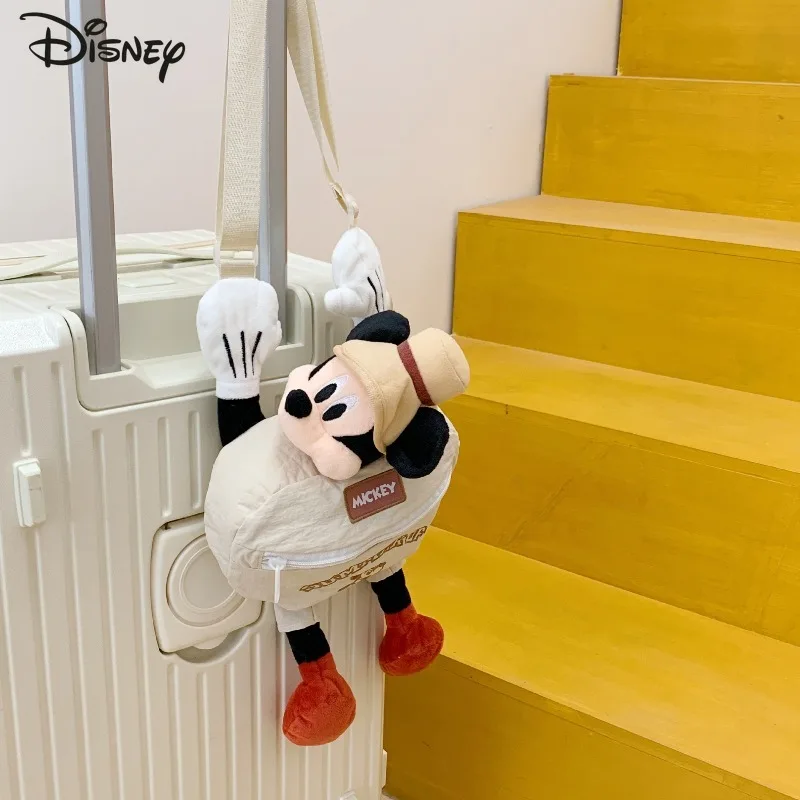 

Новая сумка через плечо для девочек с Микки Диснеем, модная и качественная женская нагрудная сумка, трехмерная сумка для хранения кукольного телефона