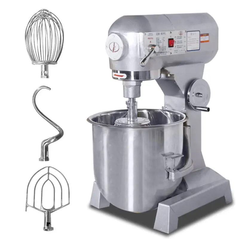 Mélangeur à pâte électrique planétaire économique 20L pour cuisine commerciale, mélangeur à gâteau industriel