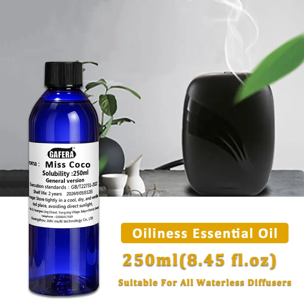 GAFERA 250ML (8.45 fl.oz) Miss Coco Ritz-Carlton Essential Oils - For All Waterless Diffuser, Reed Diffuser Replenishes Essence