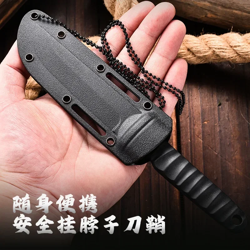 New Outdoor Camping Men\'s Fixed Blade Hunting Knife Portable Survival Self Defense Military Fishing Tactical Pocket Knife