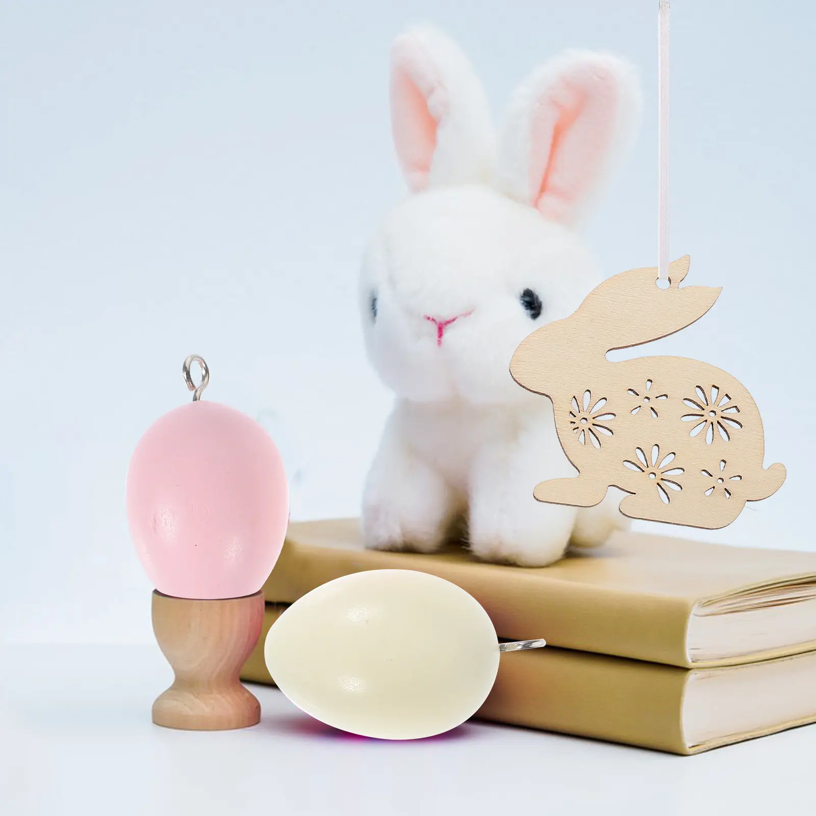 

25 шт. деревянных заготовок в виде кроликов для Пасхи, неокрашенные, для поделок своими руками, деревянные элементы для декора, украшения для весеннего праздника, ручная работа