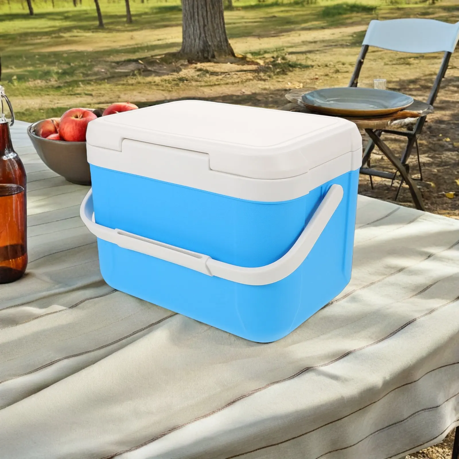 1Set Portable Insulated Ice Cooler Box 5.5L Car Compatible Thermal Storage for Camping Picnic Beach Fishing Outdoor Lunch Drinks