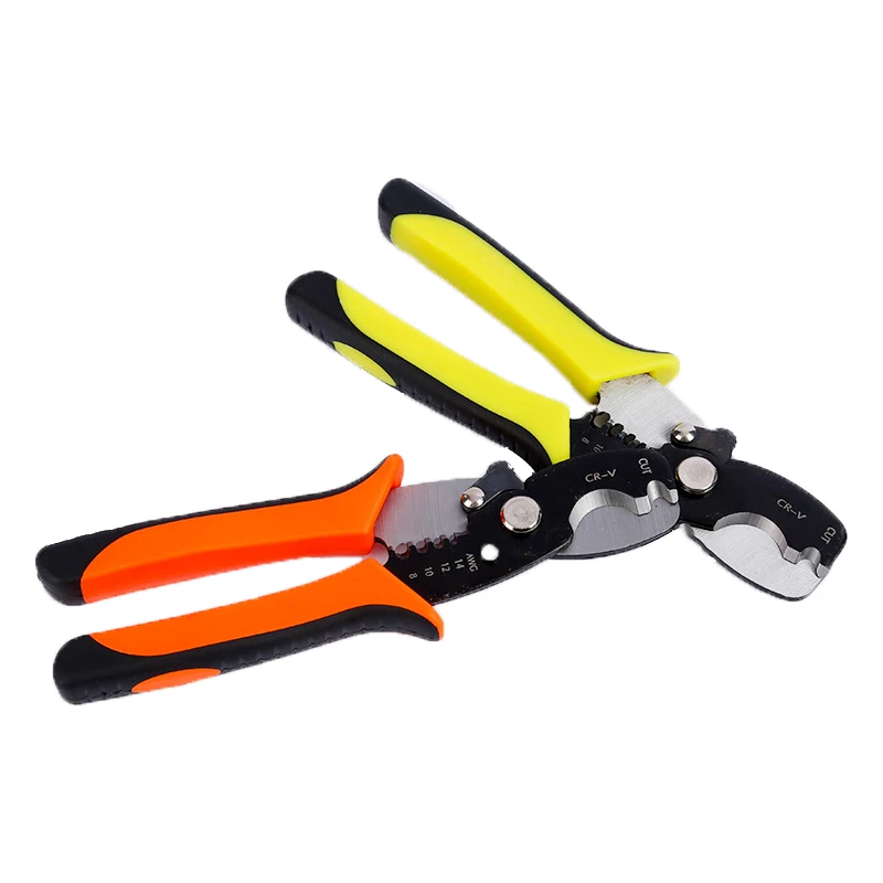 Insulated Wire Stripper Plier Cable Cutter 2 in 1 Multifunction Wire Cutting Tool Stripping Tool Mini Electrician Hand Tools