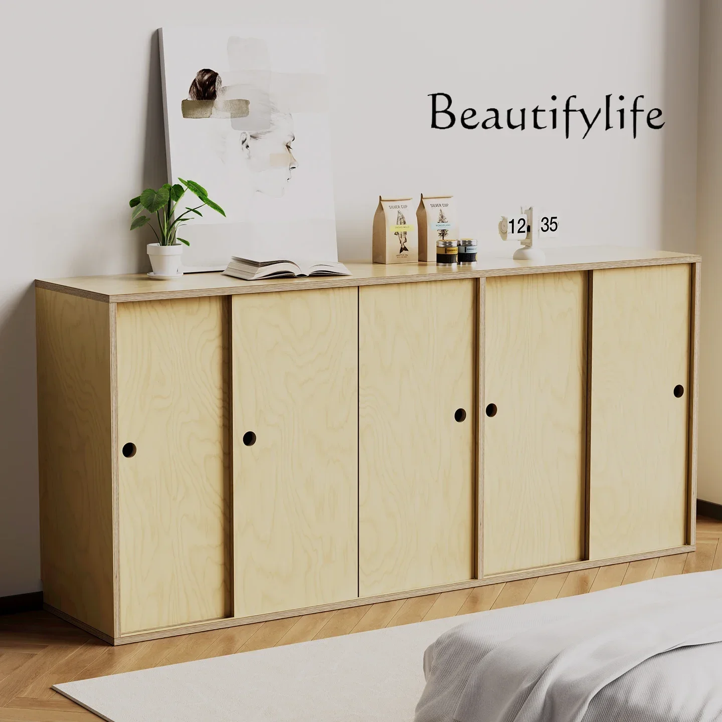 

Dining side cabinet against the wall integrated locker log new living room home designer fashion new