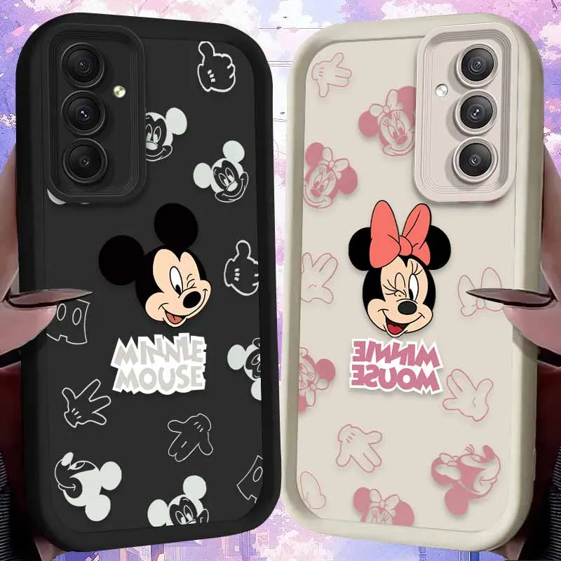 Case for Samsung Galaxy A35 A55 A15 A25 A16 A06 A05 A05S A24 A13 A23 A12 A22 A32 A52 A71 A51 4G Cute Disney Mickey Minnie Mouse