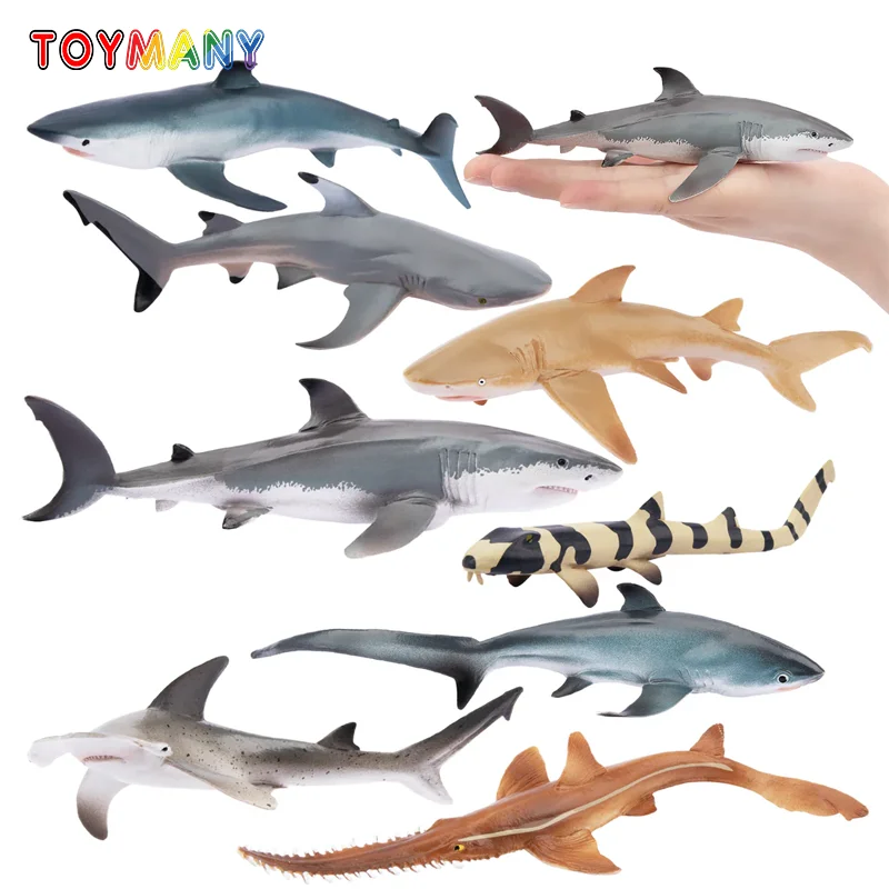 

8Pcs Simulation Shark Ocean Animal Model Toy Mini Sea Sharks Figures Dolls Action Figurines Toys for Children Set Gift