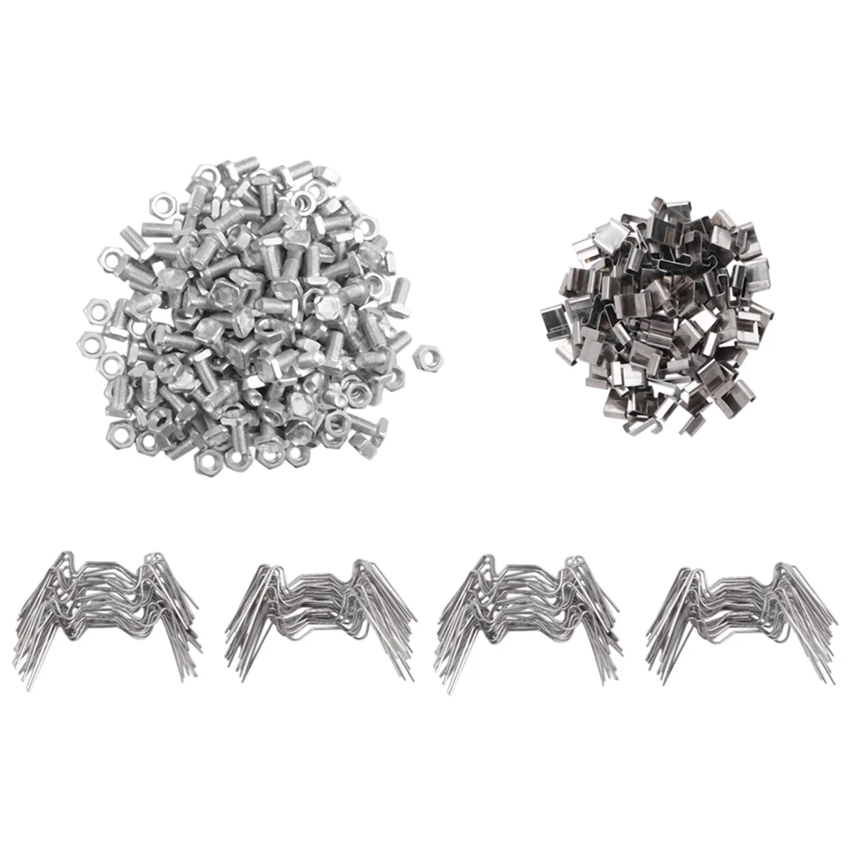 

400Pcs Greenhouse Repair Kit Include 100 Glazing Clips W Wire Clips 100Z Overlap Clips and 100 Greenhouse Nuts and Bolts