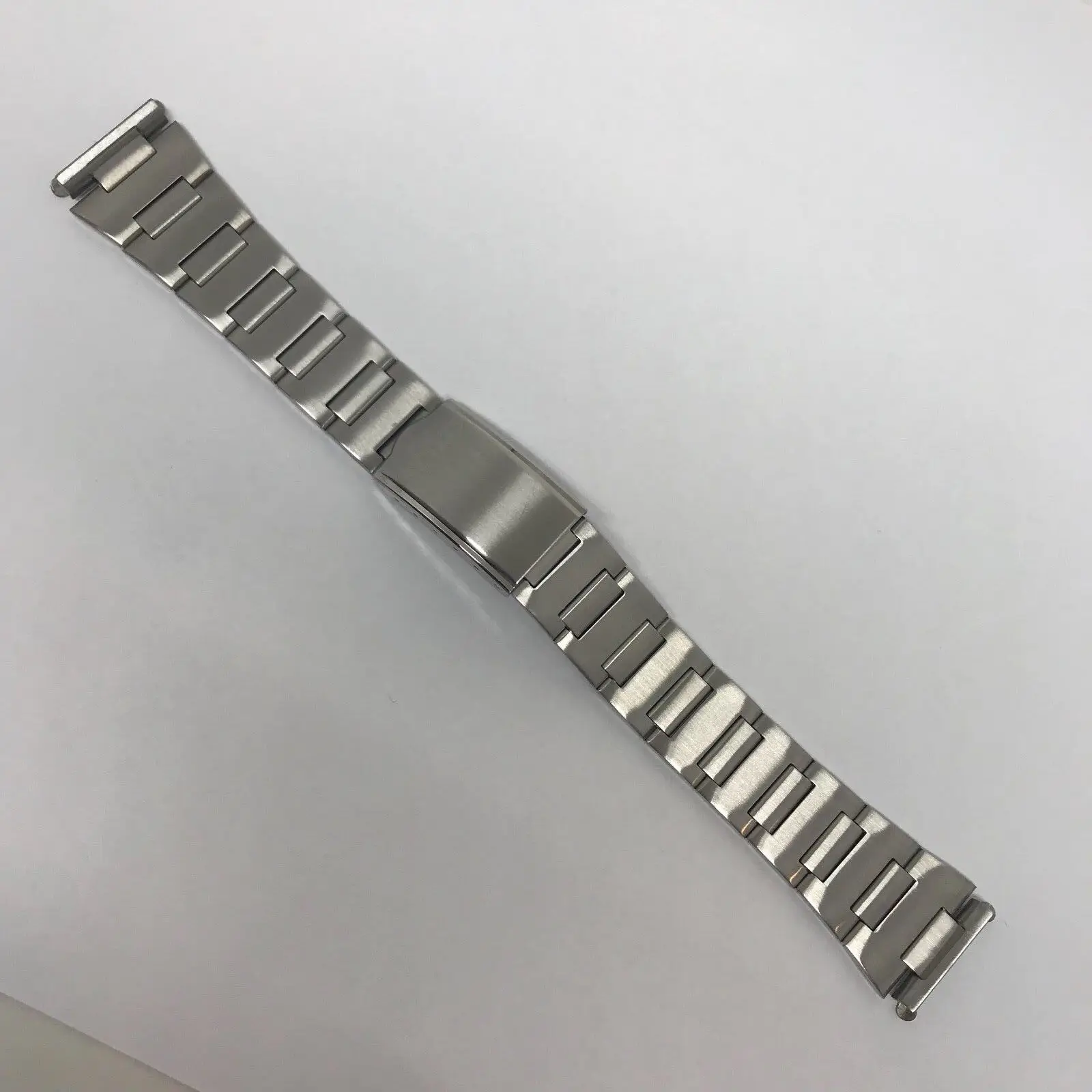 

19mm Curved End 316L Solid Steel H Link Band Bracelet For SKX 6119-7170 7173 8300 Watch