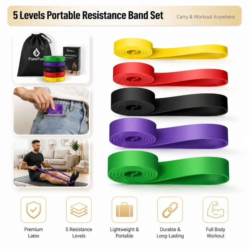 Resistance Band for Exercise, Yoga, Gym and Pull-Up Assistance description 3