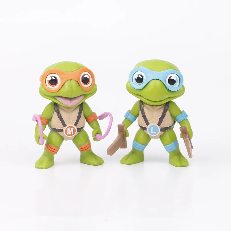 Tortugas Ninja mutantes adolescentes, 4 Uds., estatua de PVC de Raphael, estatuilla de acción, escritorio coleccionable, modelo de Anime, juguetes, figuras de regalo