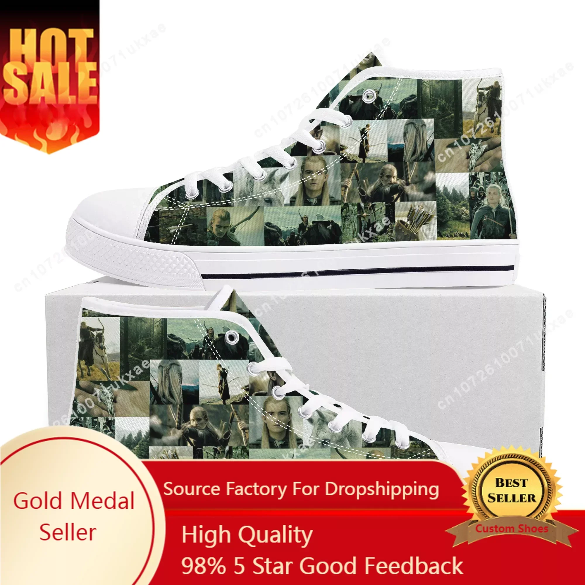 

Legolas High Top Sneakers Mens Womens Teenager High Quality Elf Archer Canvas Sneaker couple Casual Shoe Customize Shoes