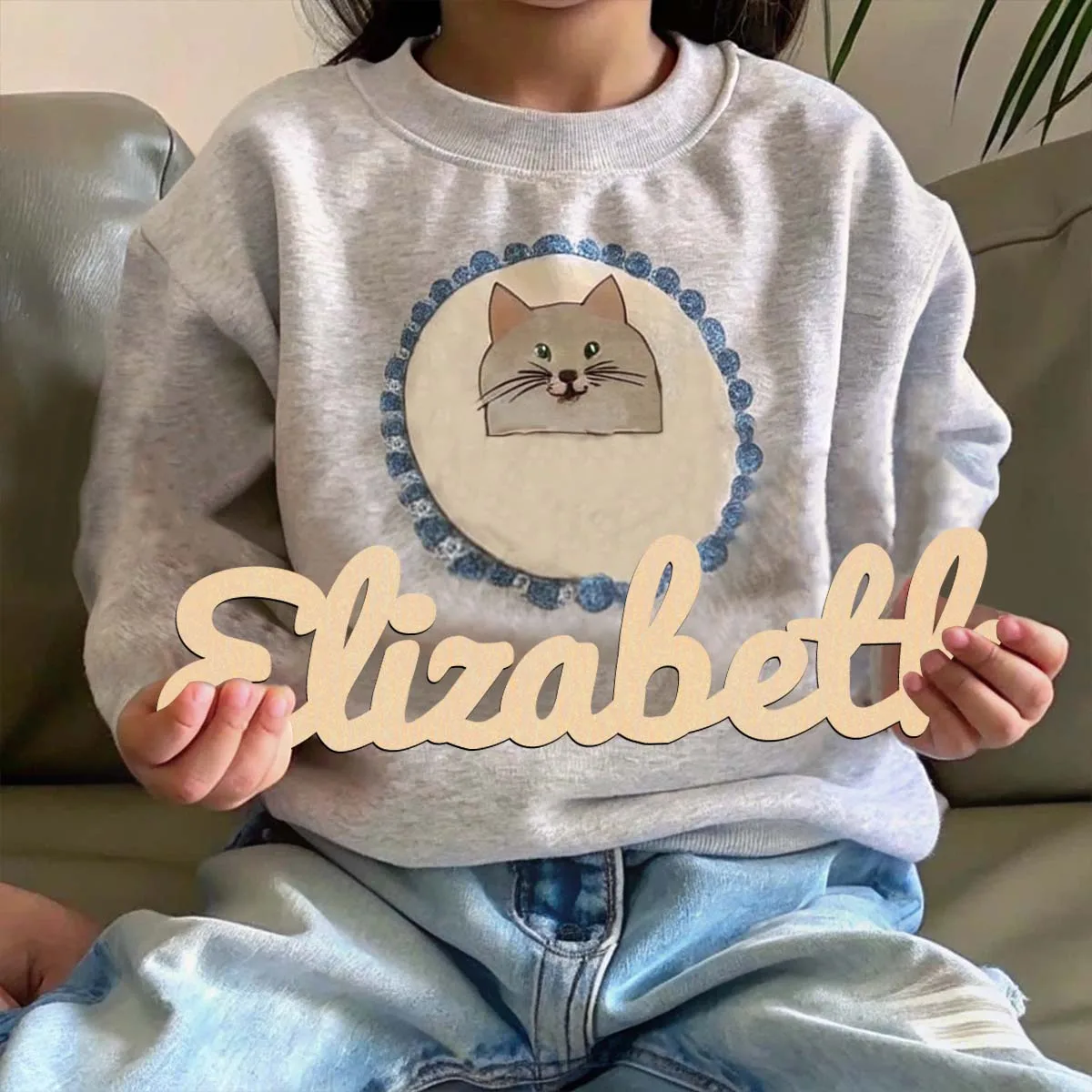 1pc Funny elizabeth example Custom Name Wooden Plaque Wood Material Laser-Cut Sign Wooden Sign Unfinished Wood for Painting