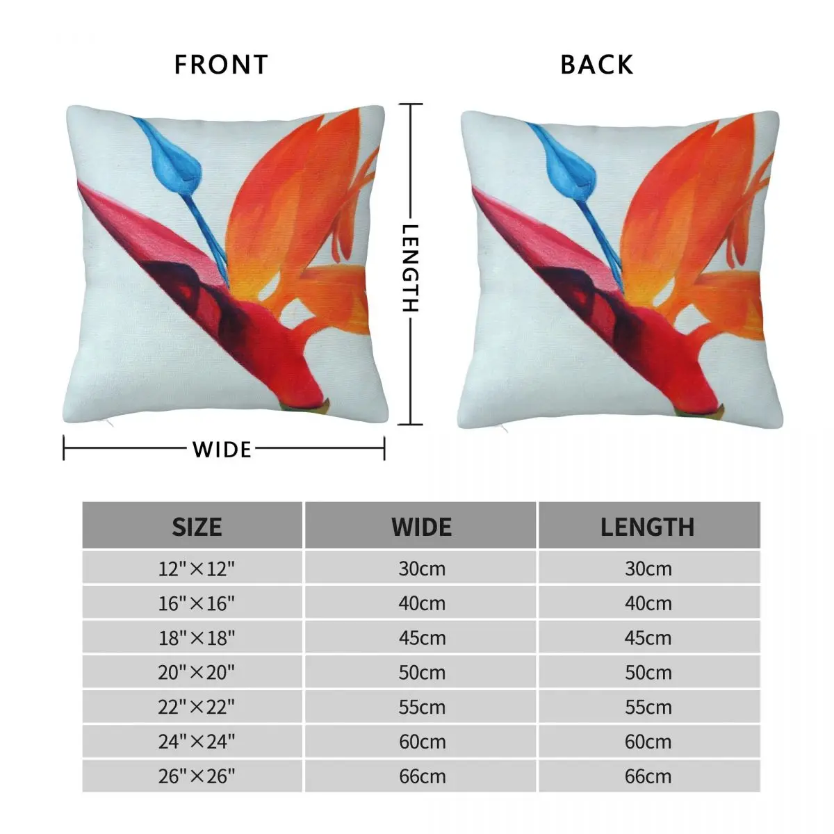 Bird Of Paradise Strelitzia Square Pillowcase Polyester Linen Velvet Pattern Zip Decor Sofa Seater Cushion Cover