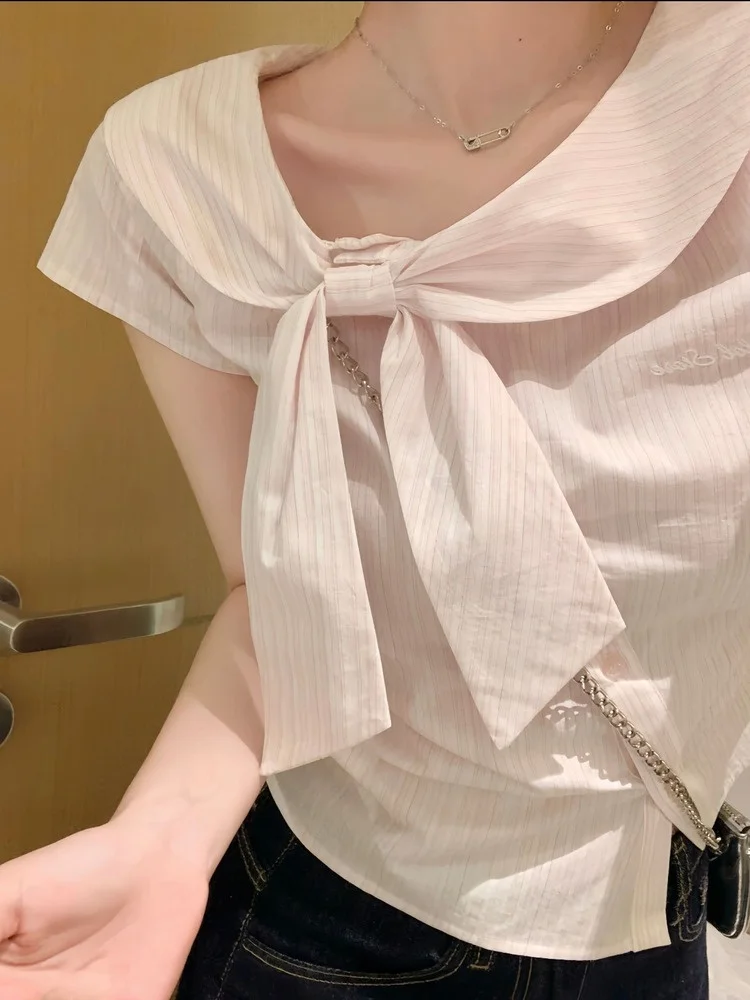 ファイオナブル ノット オルト ストライプ イルト レディース サマー ウエストシンチング トップ ノット コリオン クオリ 通勤 スレ