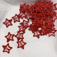 Y2K style red star new year red pair clip five pointed star bb clip broken hair girl hair clip princess bangs clip h