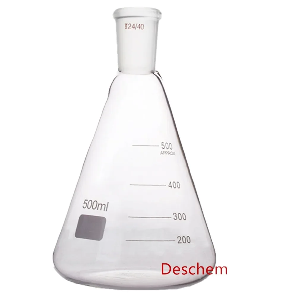 1000ml 24/40 Glass Distillation Vacuum Apparatus W/500ml Erlenmeyer Flask Lab Chemistry Kit