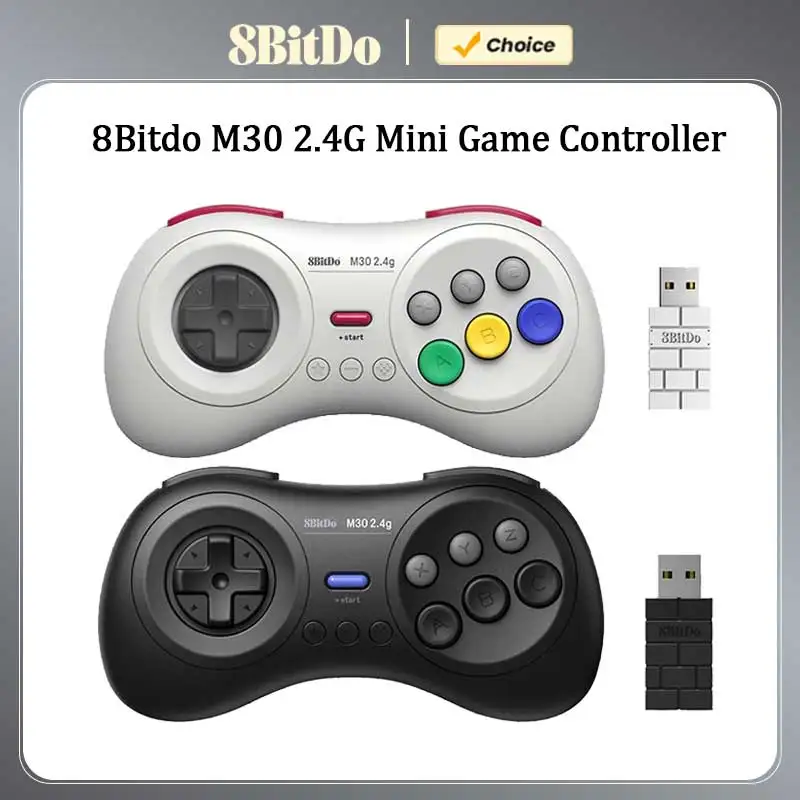 8Bitdo M30 2.4G Mini Gamepad Game Controller for Sega Genesis Mini and Mega Drive Mini Game Console Game Accessories