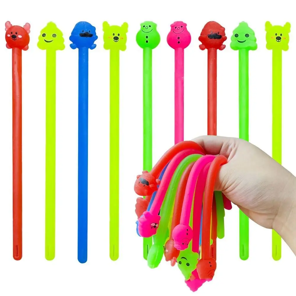 TPR Halloween Caterpillars Toy Stretch Pinch Kneading Noodles Play Toy Elastic Cute Christmas Stretchy Dolls Kids Holiday Gift