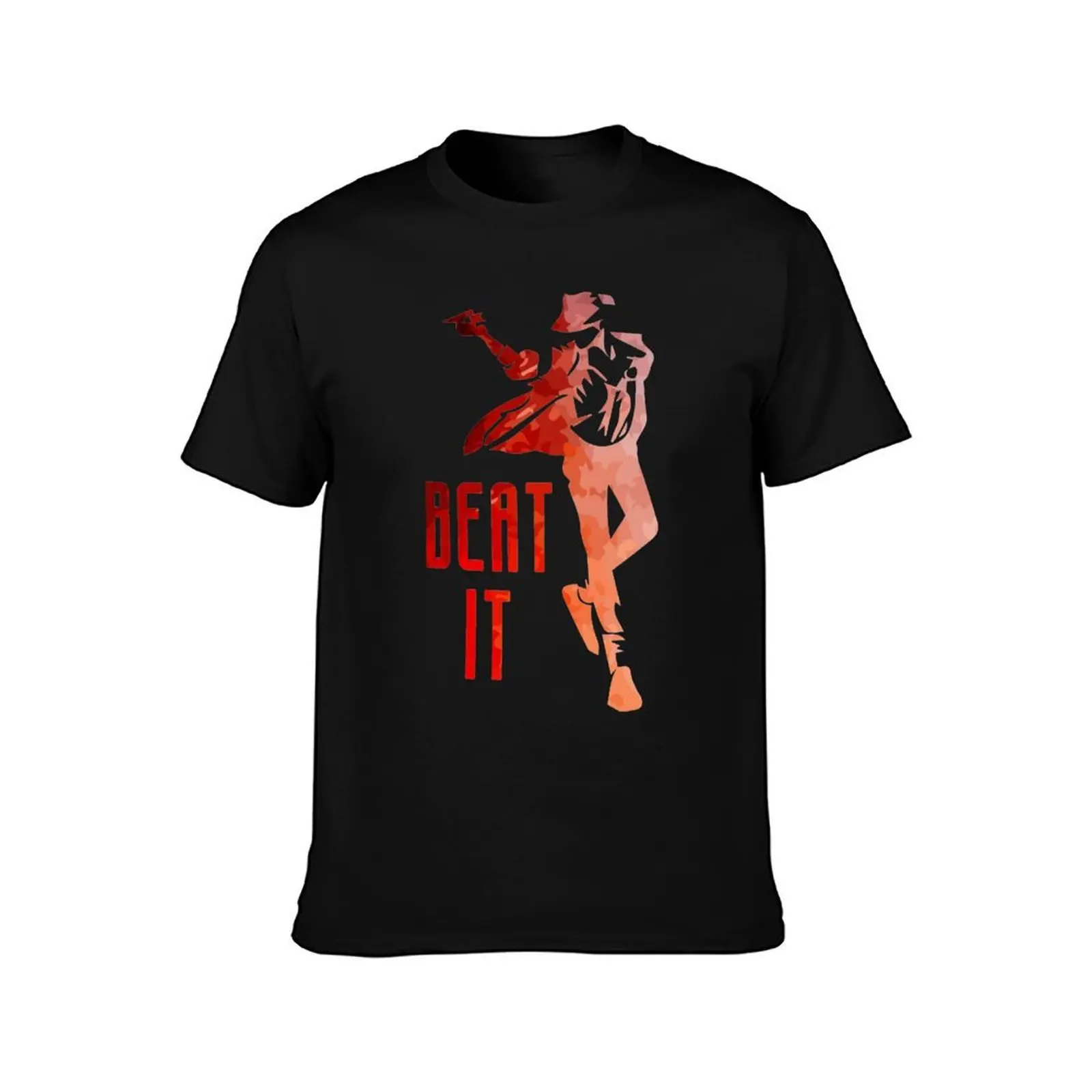 Beat It T-Shirt, Summer Casual Cotton Tee, Oversized Streetwear Tops, Vintage Graphic Print, Loose Fit Short Sleeve, 100% Cotton