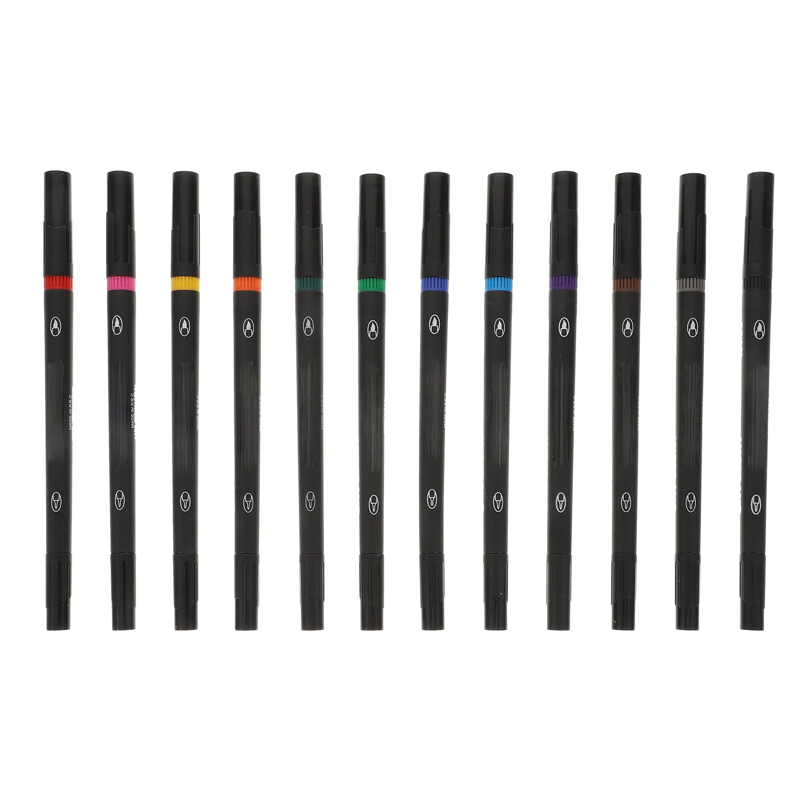 12 قطعة أقلام رسم خطية مزدوجة الأطراف مقاومة للماء علامات مقاومة للبهتان لملحقات رسم اللوحة الإبداعية #1