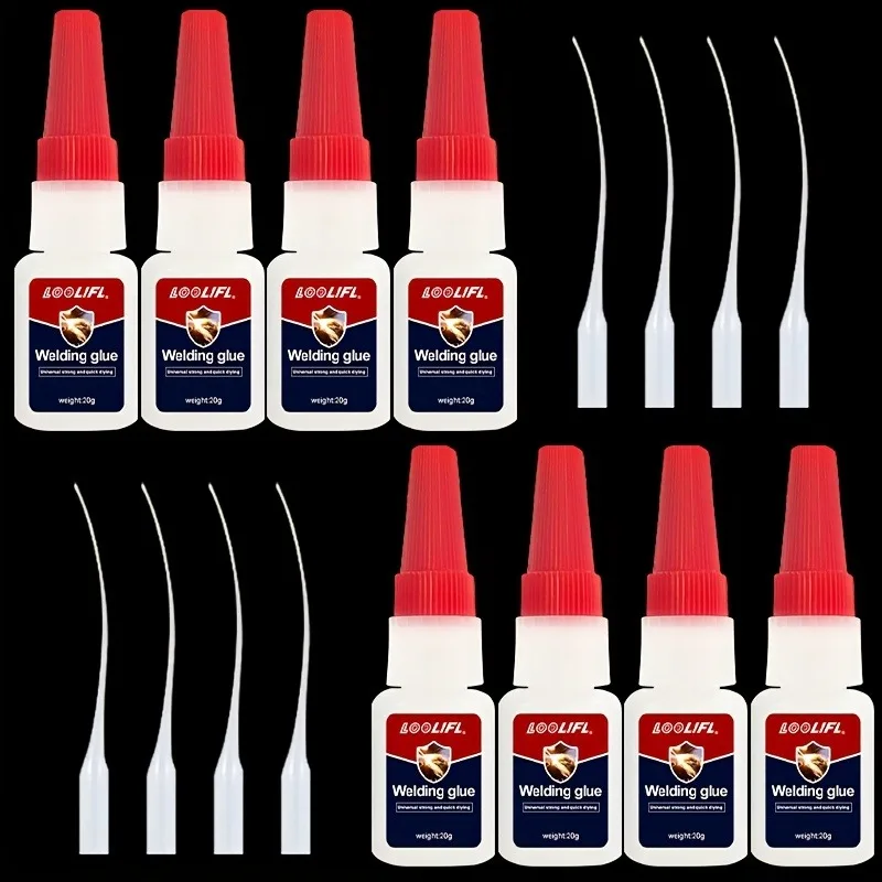 Pegamento aceitoso de alta resistencia, adhesivo de soldadura universal, superpegamento impermeable de secado rápido para reparación de zapatos de metal, madera, cerámica y vidrio