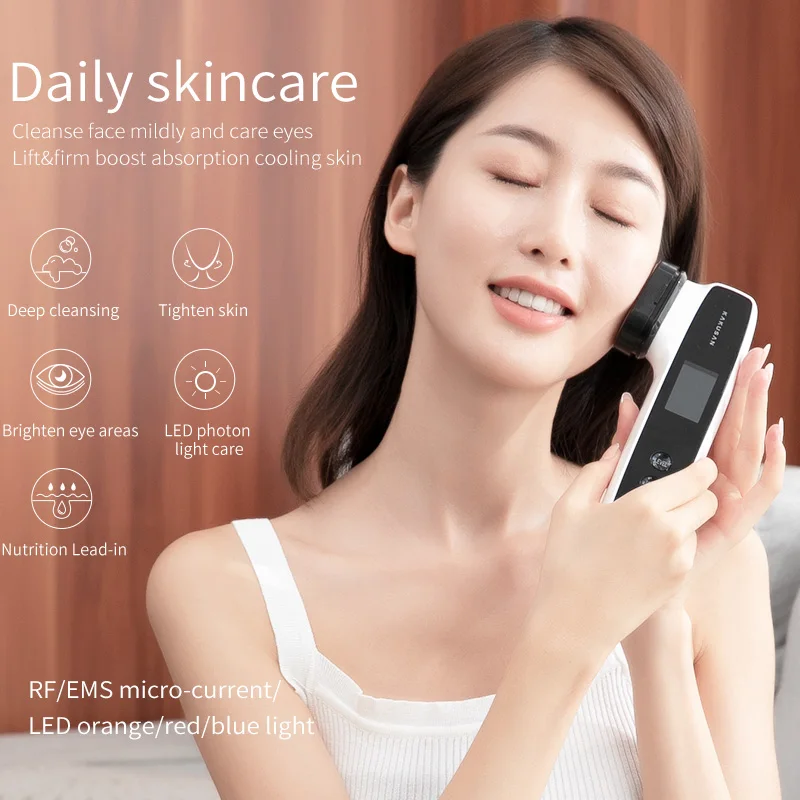 KAKUSAN المحمولة RF 3 MHZ معدات التجميل العناية بالوجه الجلد تشديد الوجه رفع جهاز تجميل للاستخدام المنزلي #5