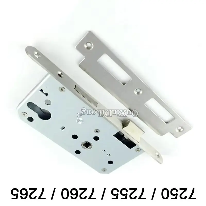 

HOT European Mortise Door Lock body Fire-proof Door Lockbody 5072/5572/6072/6572 Interior Door Lock Repair Parts Powder Finished