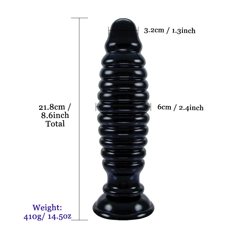 Huge Threaded Barrel Simulation Dildo Expanded 22cm Anal Plug Sm False Penis Adult Female Male Sex Toys Masturbator Vibrator