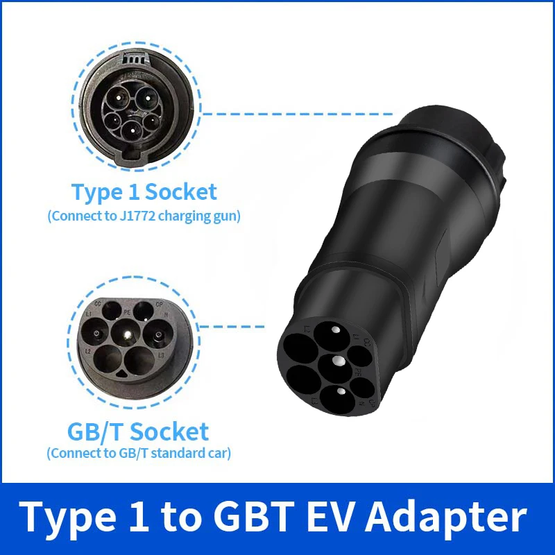 Teschev 32A 타입 1 to 타입 2 EV 충전기 어댑터, 타입 2 to GBT 전기차 커넥터, 타입 2 to 타입 1 컨벤터, 타입 1 to GBT EVSE