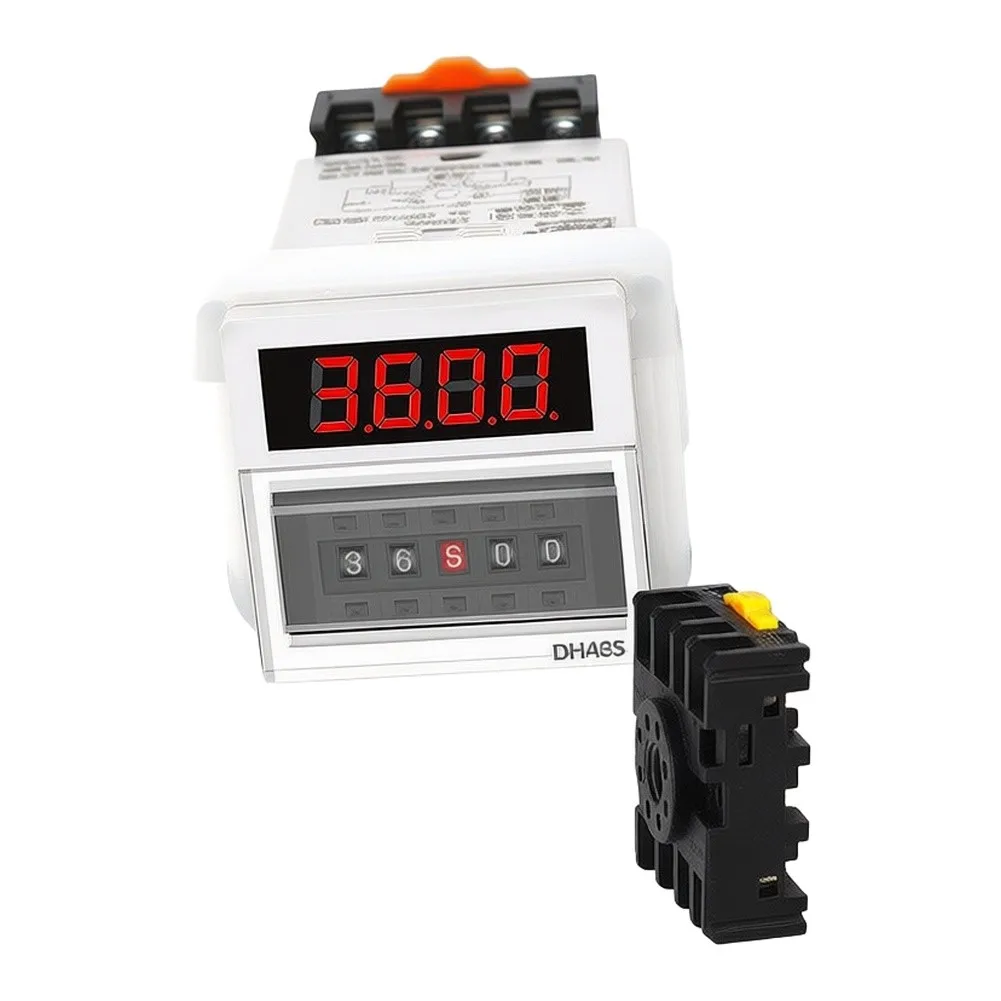 Cyclic For Time Switch with LED Display Adjustable Timing Range 0.1 Seconds to 99 Hours Infinite Cycle Cyclic For
